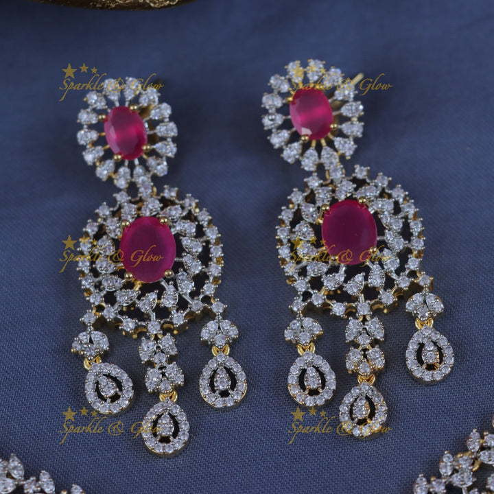 Exquisite Leaf Design Necklace Set for Weddings