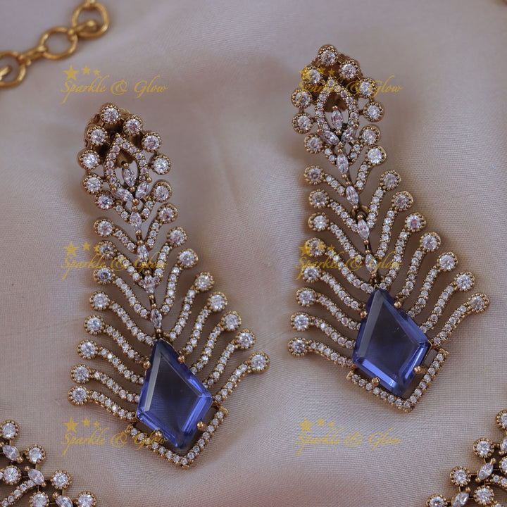 Exquisite AD Stone Necklace Set for Festive Elegance