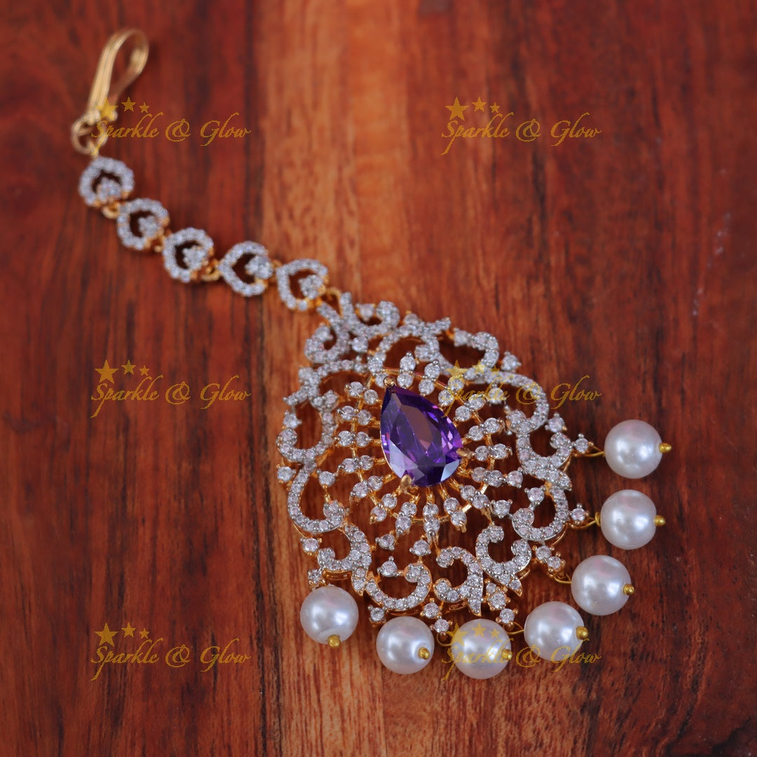 Exquisite Gold-Plated Necklace & Tikka Set for Weddings