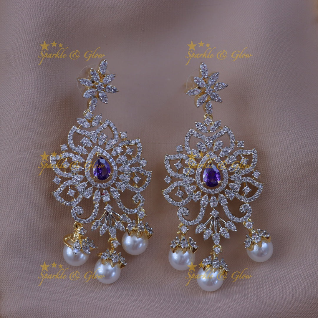 Luxurious Floral Pearl Necklace Set for Weddings