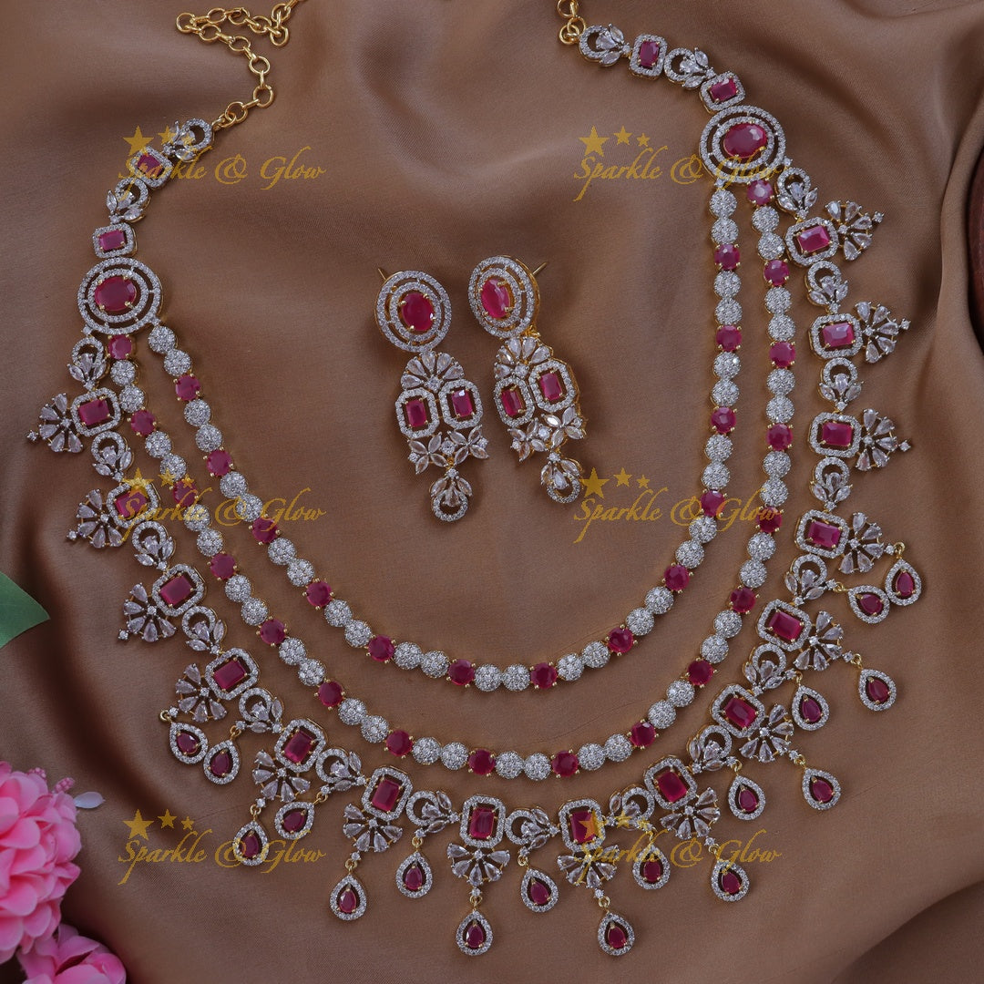 Elegant Layered Floral Necklace for Festive Occasions