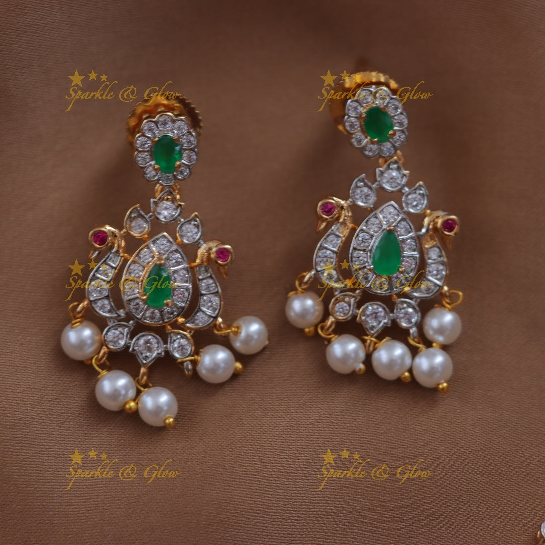 Magnificent Mango Peacock Necklace - Festive Elegance