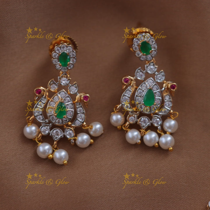 Magnificent Mango Peacock Necklace - Festive Elegance