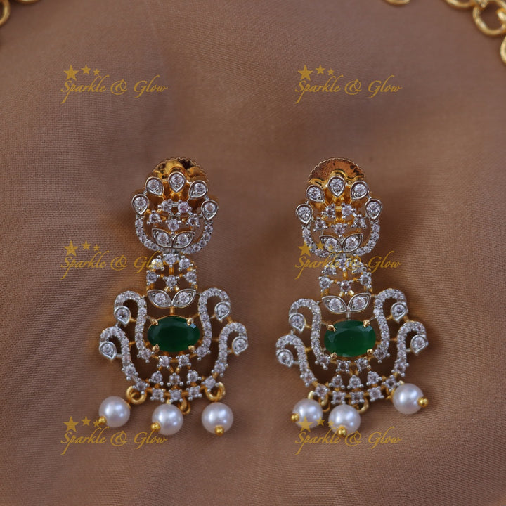 Elegant Gold Plated Bridal Necklace - Sparkle & Glow