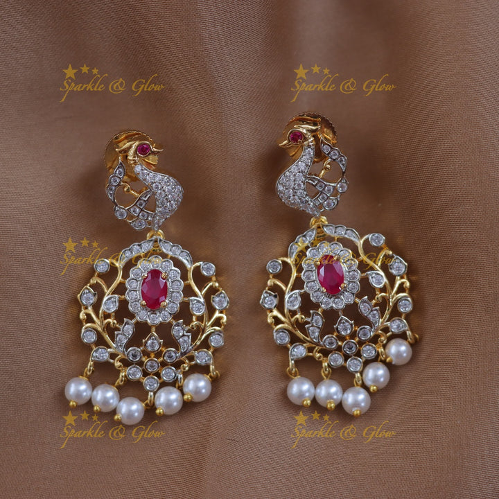 Exquisite Peacock Mango Necklace for Weddings & Festivities