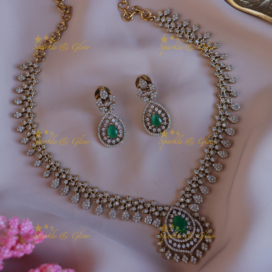 Exquisite Mango Design Necklace Set for Festive Bliss