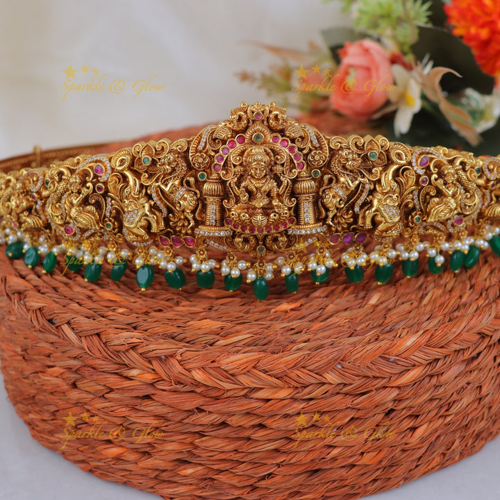 Exquisite Gold Temple Hip Belt – Luxurious Wedding Accessory