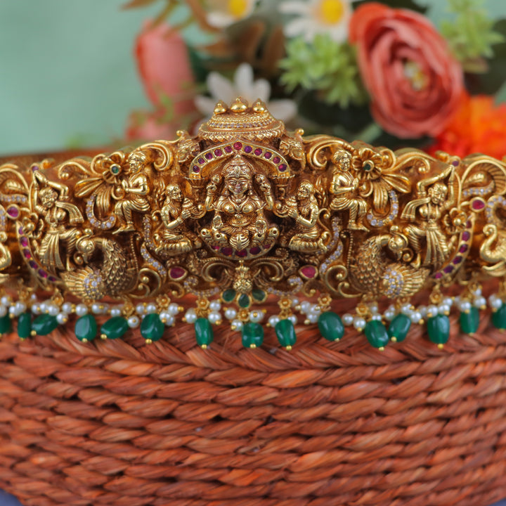 Exquisite Gold Temple Lakshmi Wedding Hipbelt