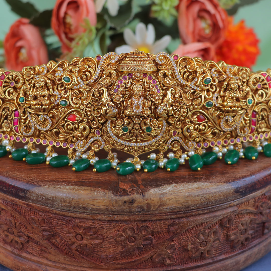 Exquisite Green Temple Hipbelt for Weddings & Festivals