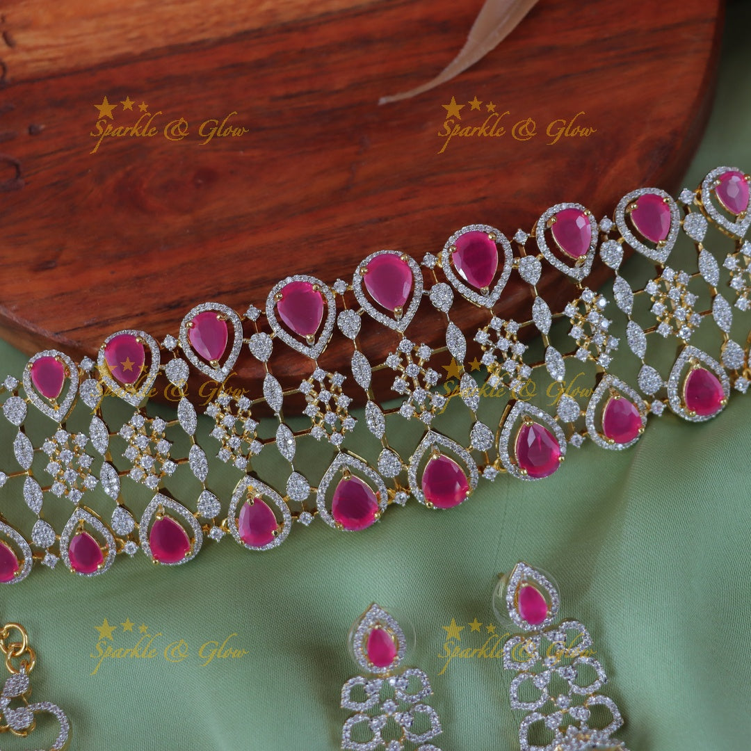 Exquisite Green Bridal Necklace Set for Weddings