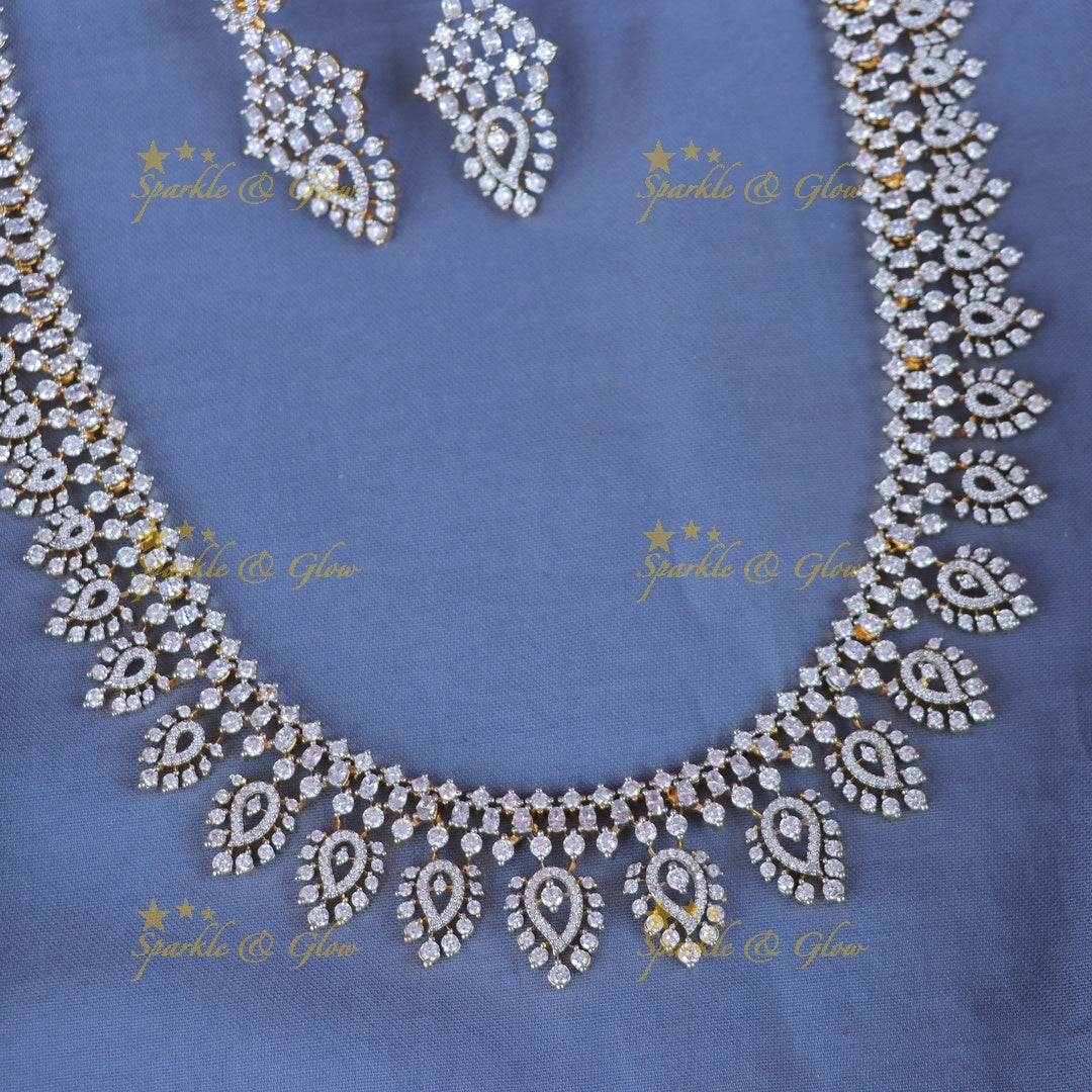 Exquisite Mango Design Necklace Set - Premium Imitation