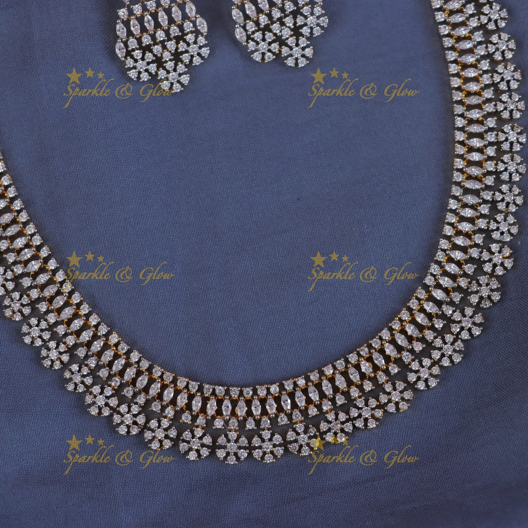 Exquisite Floral Necklace Set - Perfect for Celebrations