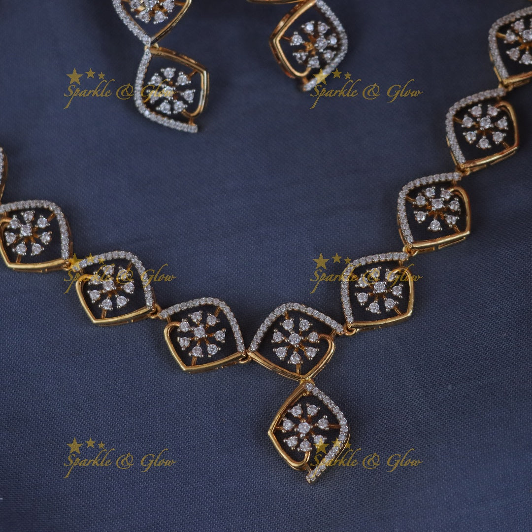 Gold Floral Necklace Set - Perfect for Special Occasions
