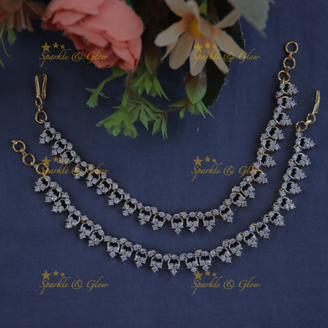 Exquisite Gold Earchain for Festive Celebrations