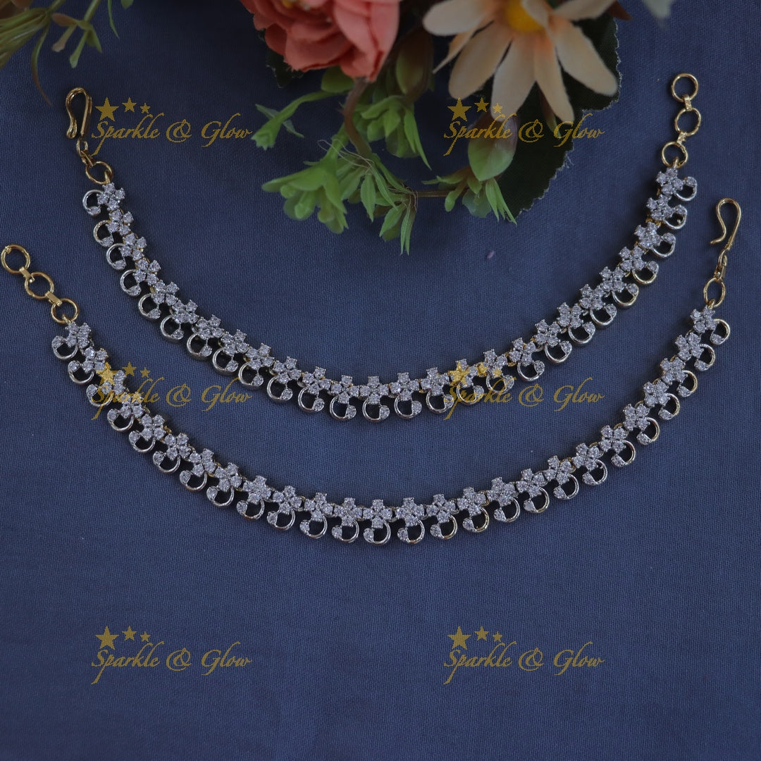 Exquisite Floral Ear Chains for Festive Elegance