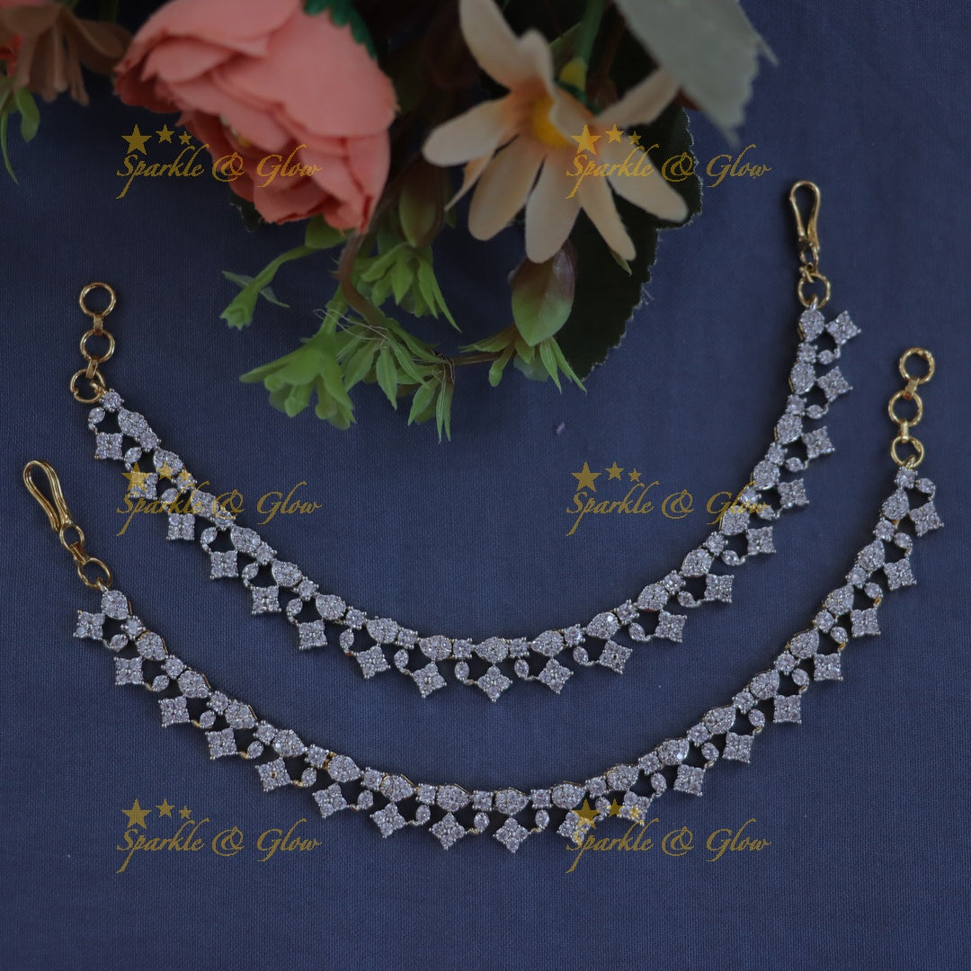 Elegant Diamond Ear Chains for Festive Occasions