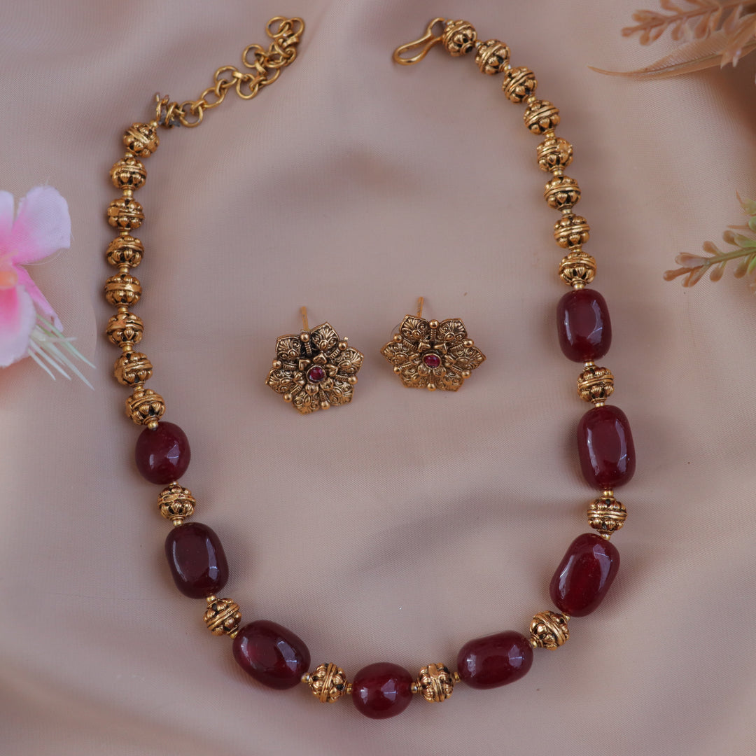 Exquisite Gold Bead Necklace for Festive Elegance