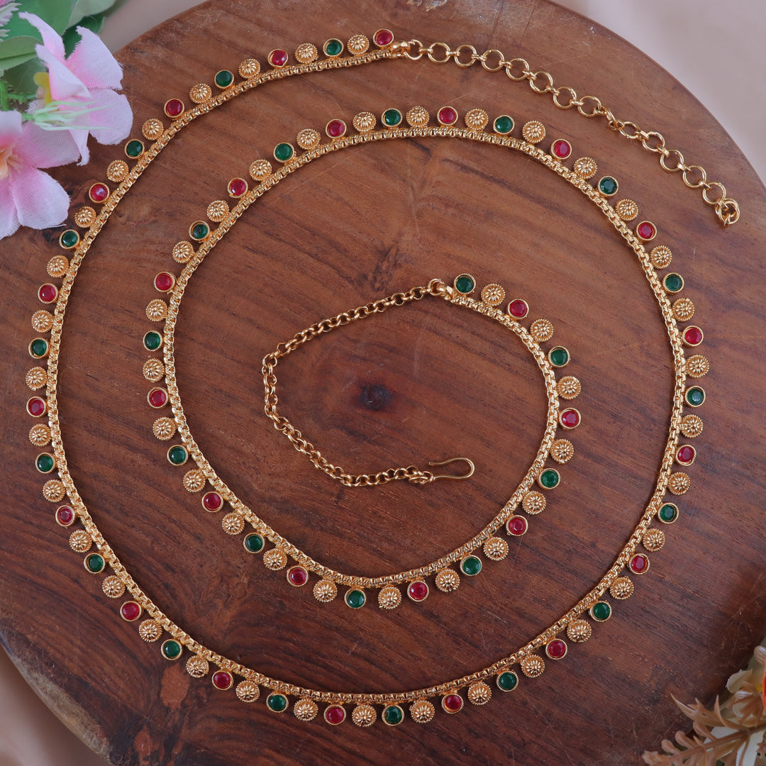 Exquisite Gold Floral Hip Chain for Celebrations