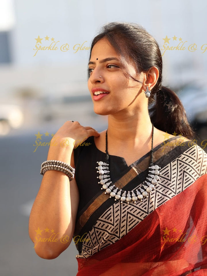 Exquisite Hand Block Printed Kota Doriya Saree - Elevate Your Style