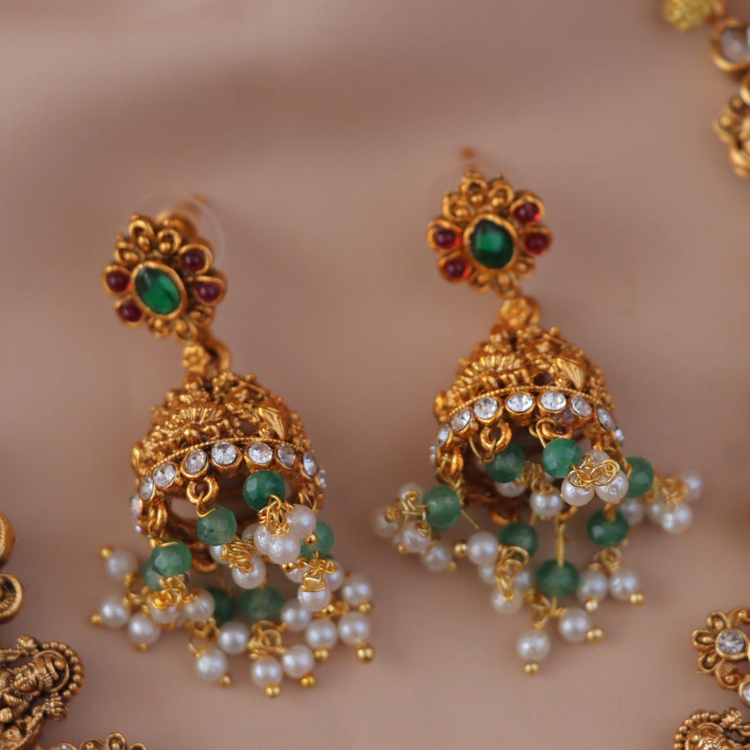 Exquisite Mango Peacock Temple Necklace - Festive Glam