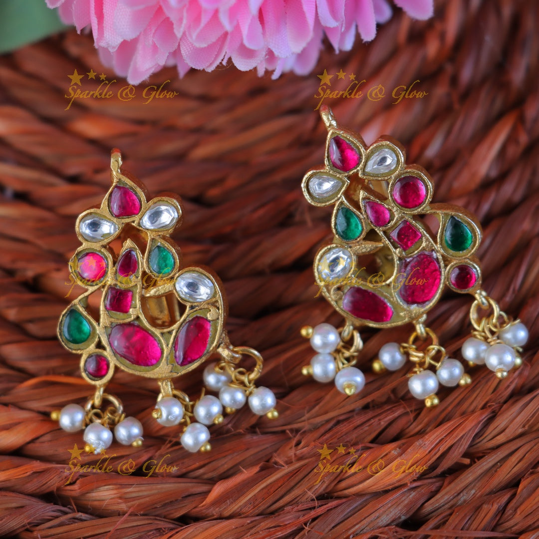 Ganesh Pearl Bugadi Earrings | Premium Festive Elegance