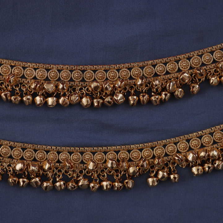 Stunning Gold Floral Wedding Anklets | Sparkle & Glow