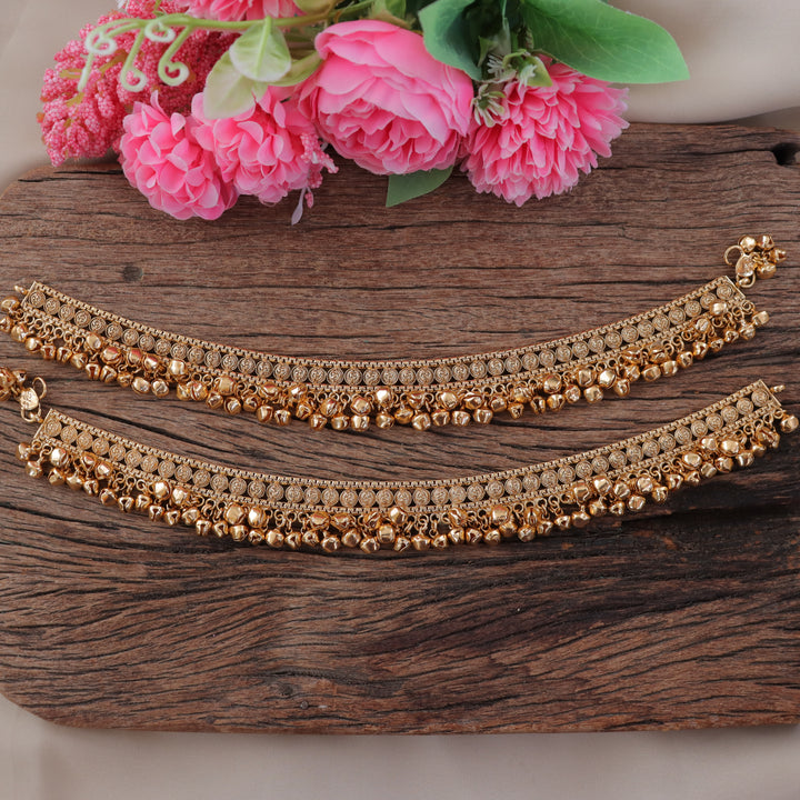 Elegant Festive Gold Anklets - Premium Quality