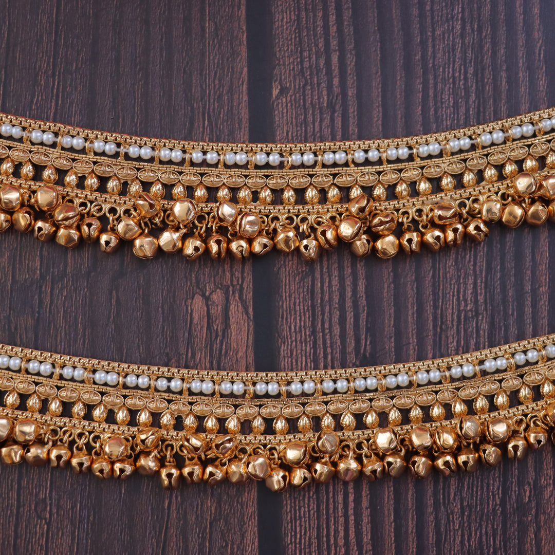 Exquisite Gold Pearl Anklets for Weddings and Festivities