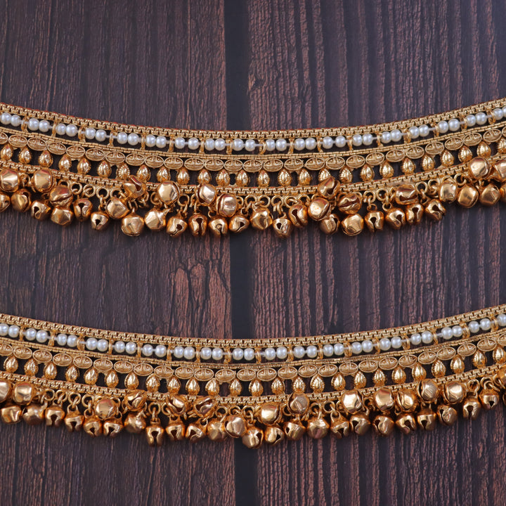 Exquisite Gold Pearl Anklets for Weddings and Festivities