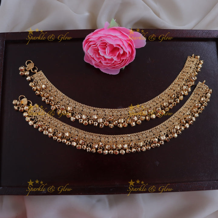 Exquisite Gold Bead Bridal Anklet for Celebrations