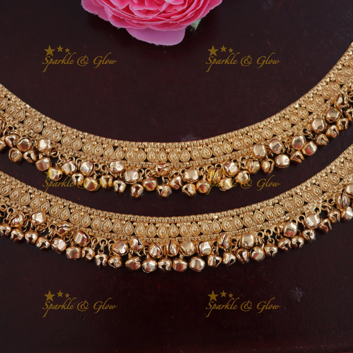 Exquisite Gold Bead Bridal Anklet for Celebrations