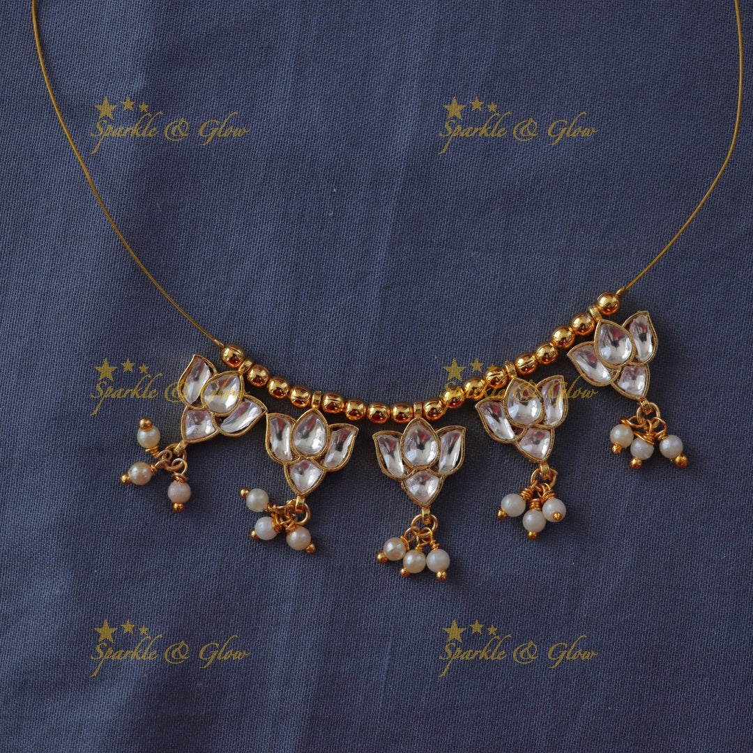 Elegant Lotus Pearl Necklace – Premium Imitation Jewelry