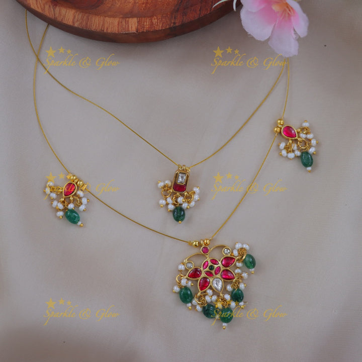 Exquisite Floral Bead Necklace for Weddings & Events