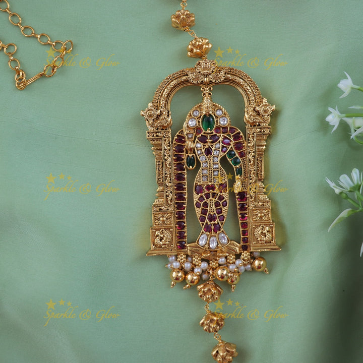 Exquisite Venkateshwara Temple Necklace - Timeless Elegance