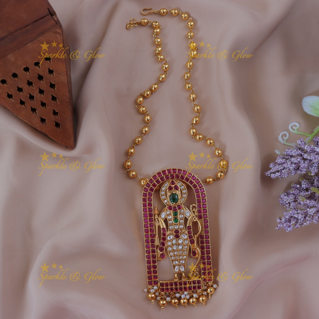 Exquisite Gold Ram Idol Necklace | Sparkle & Glow