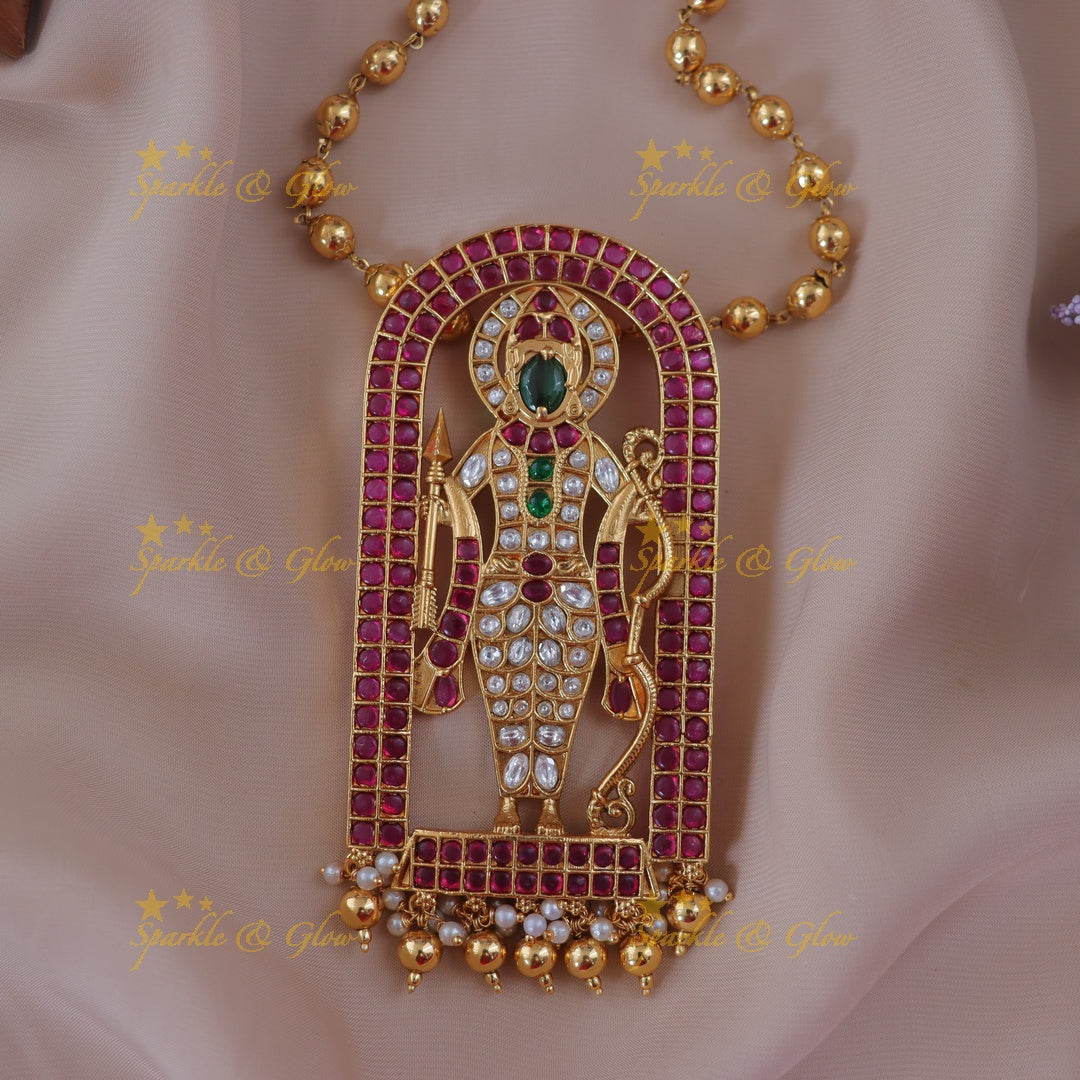 Exquisite Gold Ram Idol Necklace | Sparkle & Glow