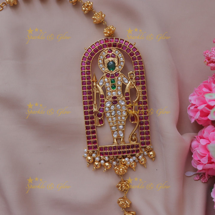 Elegant Festive Flower Bead Ram Necklace Online