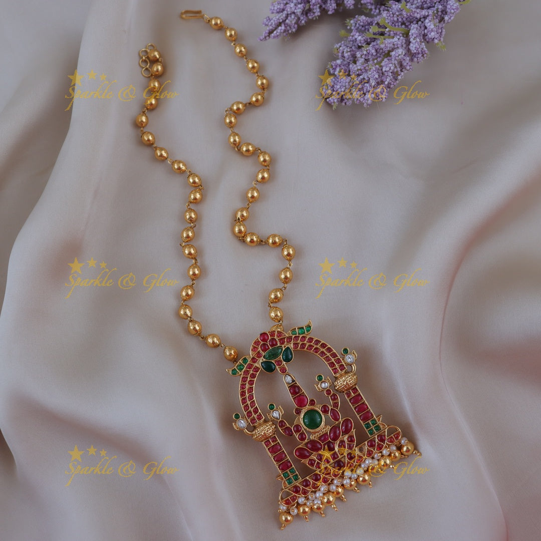 Premium Goddess Gold Pendant - Indian Festive Necklace