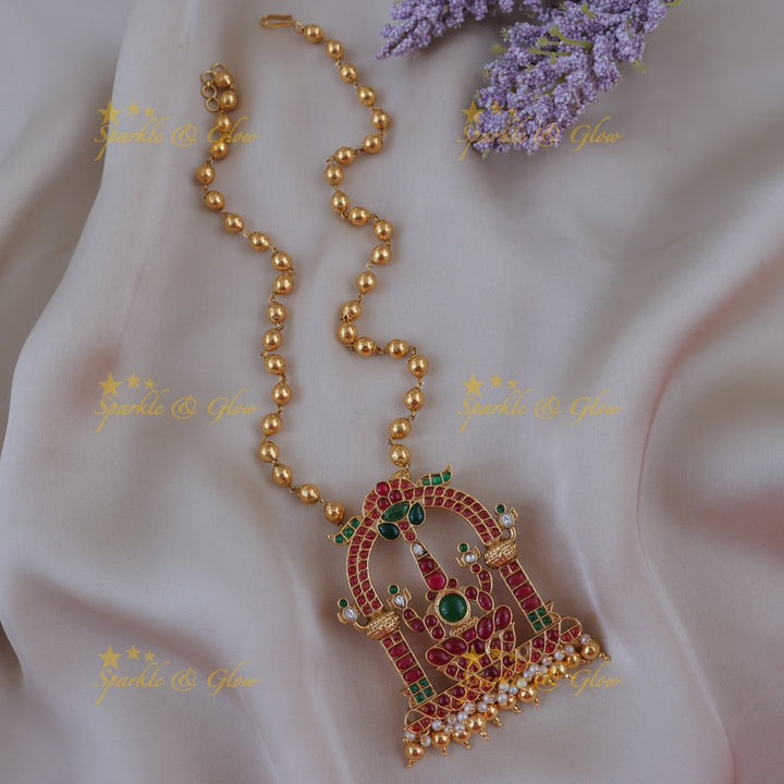 Premium Goddess Gold Pendant - Indian Festive Necklace