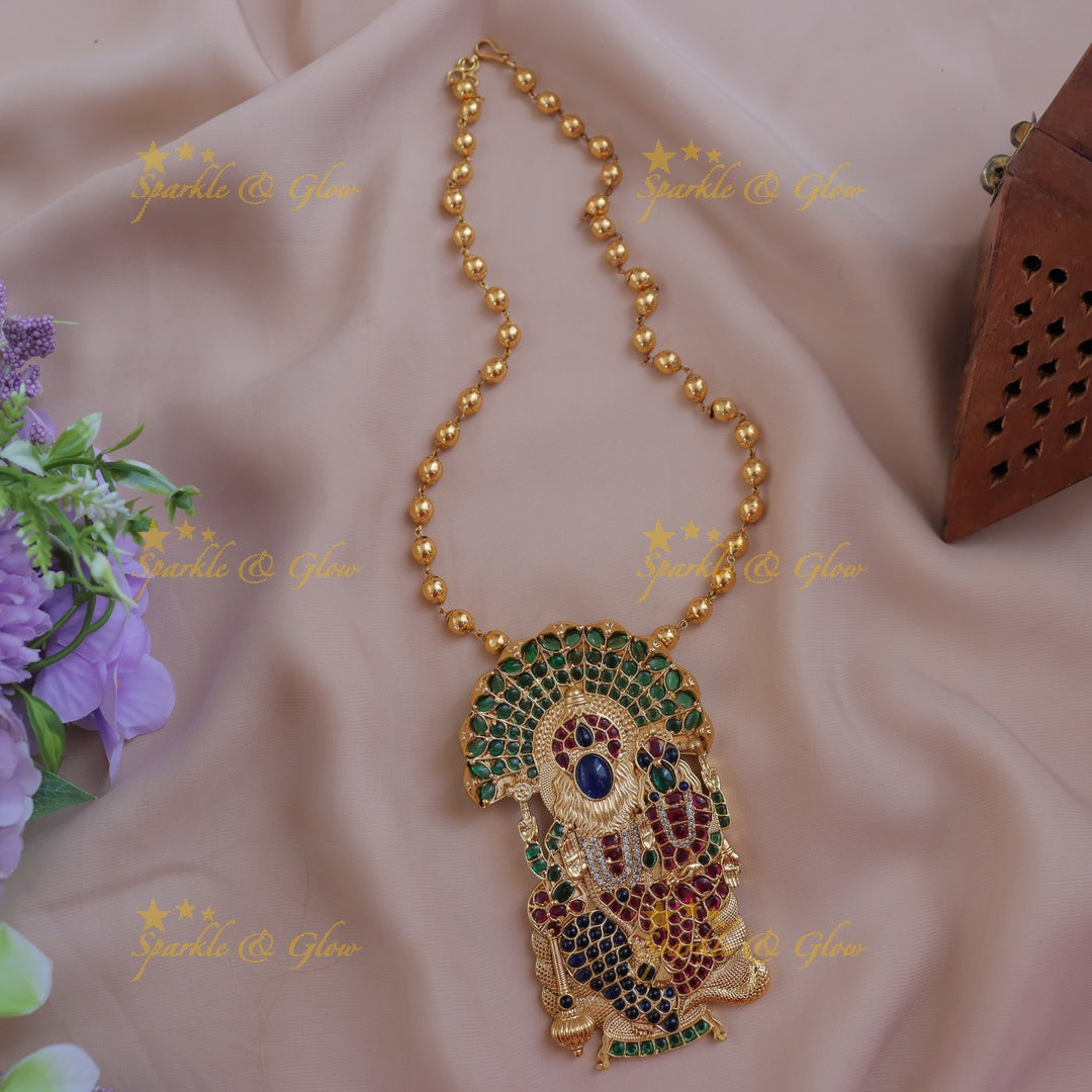 Majestic Lord Narasimha Necklace - Sparkle & Glow