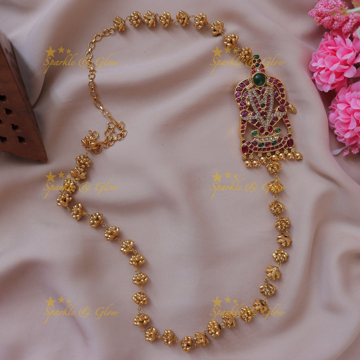 Lord Ayyappa Necklace: Divine Elegance in Floral Charm