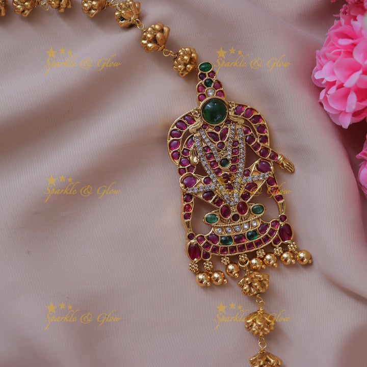 Lord Ayyappa Necklace: Divine Elegance in Floral Charm