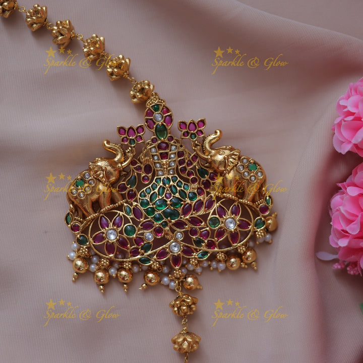 Exquisite Bead Elephant Necklace - Premium Design