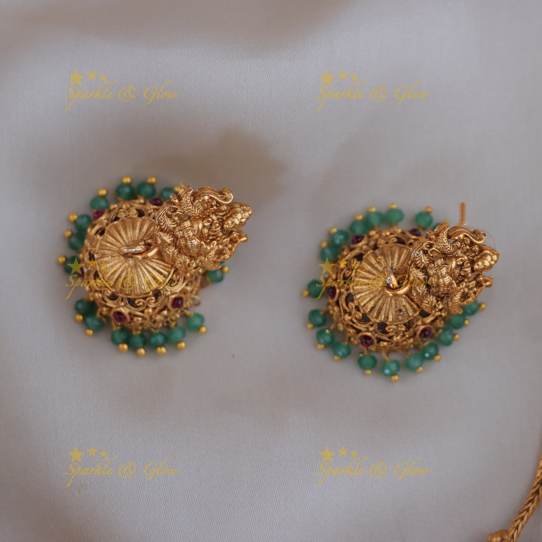 Peacock Temple Jewellery Set for Festive Elegance