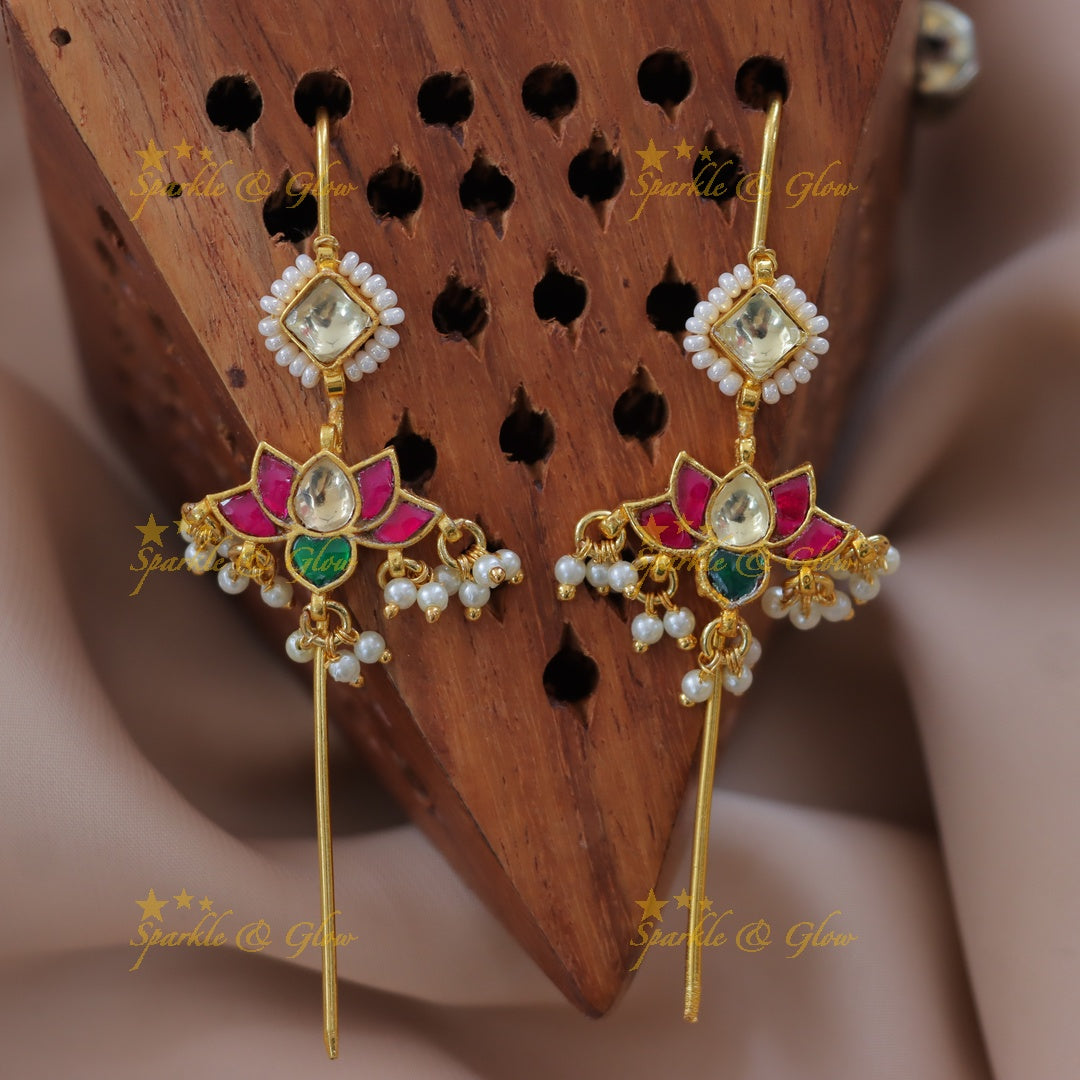 Elegant Floral Earcuffs - Perfect for Festive Glam