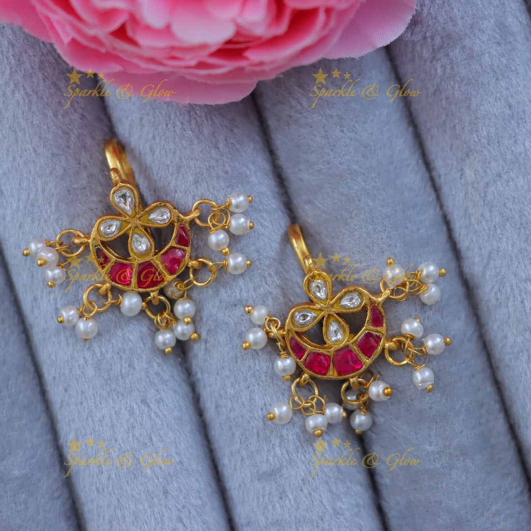 Elegant Pearl Bugadi Earrings – New Arrival
