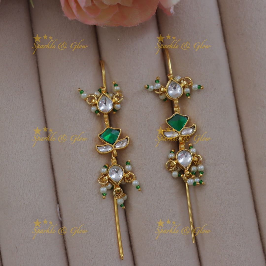 Graceful Gold Leaf Earrings for Festive Glam