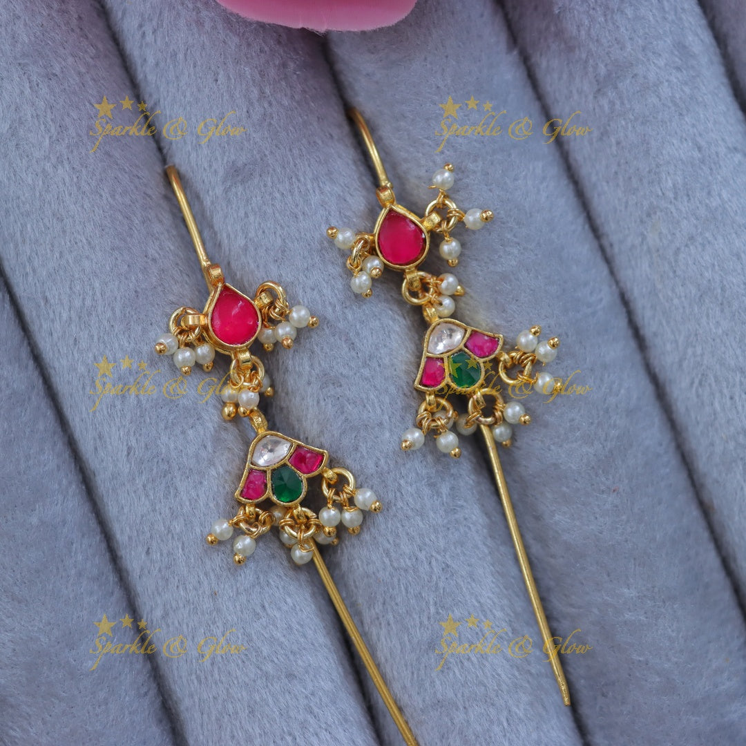 Exquisite Pink Earcuff Earrings for Festive Celebrations