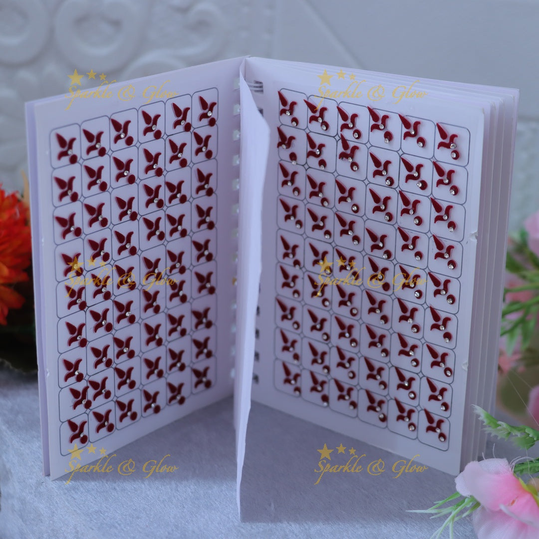 Red Stone Bindi Set for Festive Glamour