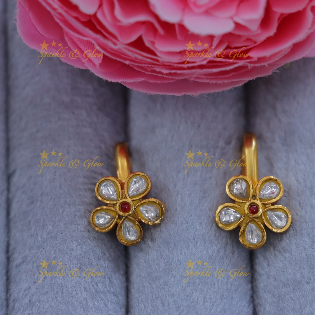 Elegant Floral Bugadi Earrings for Festive Glamour